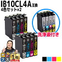 【8/20限定★最大P22倍】 【ブラックは純正と同じ顔料 エプソン互換 IB10 カードケース IB10CL4A 4色×2セット+洗浄液 互換インクカートリッ...