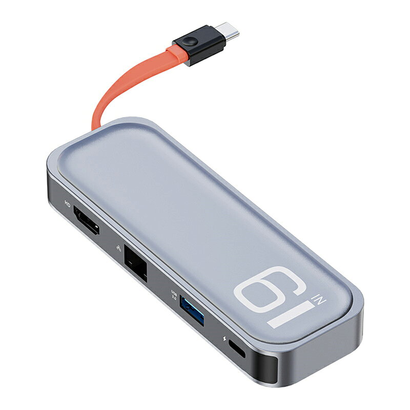 USBハブ 6in1 USB Type-C ハブ HDMI 4K USB3.0 LAN PD急速充電 SDカードリーダー microSD ノートパソコン USB C ハブ ノートPC 高速転送 高解像度 USB3.0ポート 5Gbps テレワーク ガジェット ★レビューで特典を選べる chips-10011592 インクのチップス 楽天市場店 サンプル画像2