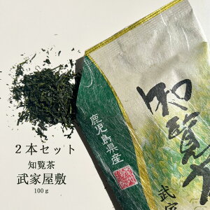 お茶 緑茶 茶葉【2本セット】知覧茶 武家屋敷 100g 知覧茶 鹿児島 送料無料 添加物不使用 ちらん茶 国産 安心 手軽 かごしま茶 ポイント消化