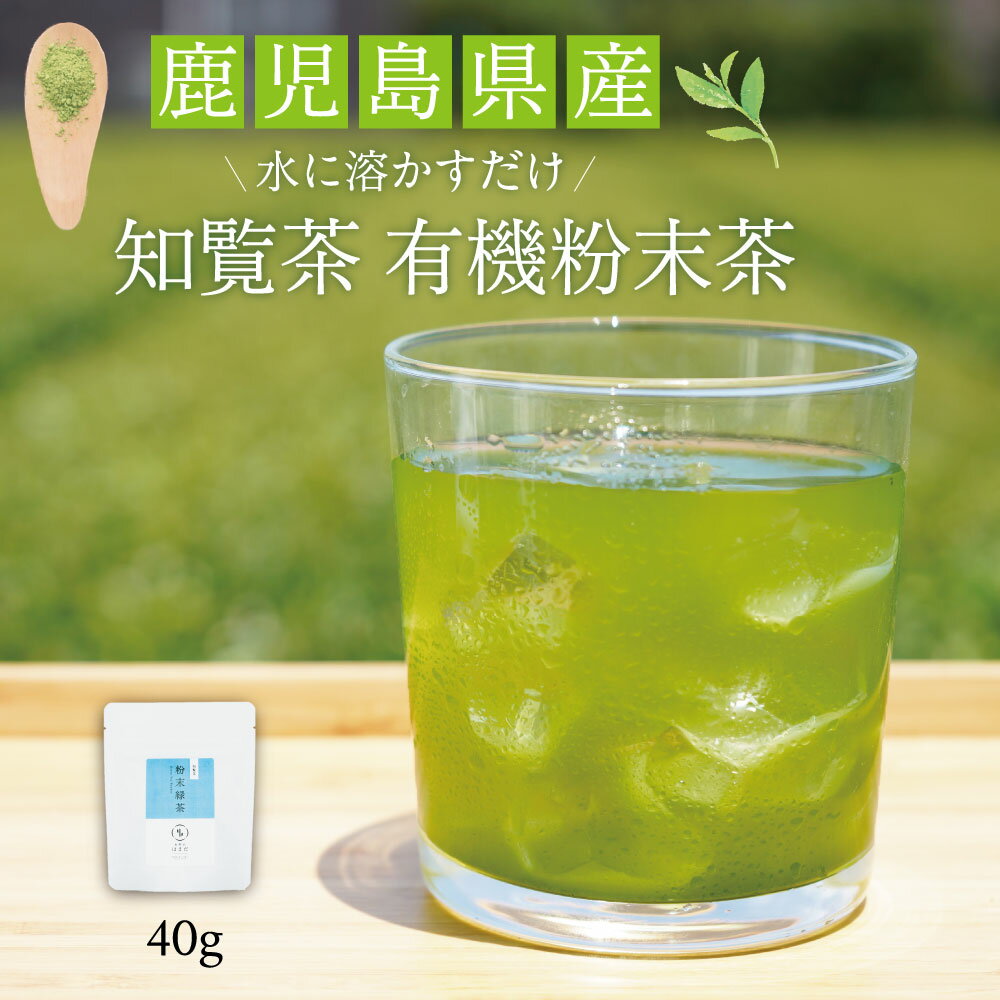 紛末緑茶 知覧茶 紛末茶 溶かすだけ 簡単 お茶 緑茶 40g
