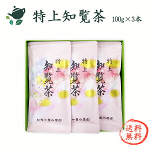 【送料無料】特上 知覧茶【平箱入り・100g×3本】ギフト / 緑茶 深蒸し 茶 内祝い 出産内祝い 新茶 高級煎茶 結婚内祝い 快気祝い お返し 香典返し 鹿児島茶 かごしま茶 ちらん茶 日本茶 お茶 深蒸し茶 煎茶 お中元ギフト