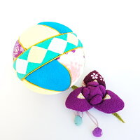 【ちりめん手毬と季節のお花シリーズ】菖蒲セット