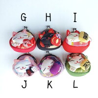 【招喜屋】まねき猫の福々がまぐち(マチ付き)