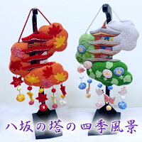 【変わり下げ飾り】八坂の塔の四季風景。