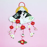 【ちりめん細工館】変わり下げ飾り《富士山/冬》
