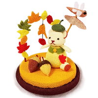 【きれのはな/紅葉】かわいい置物くま飾り