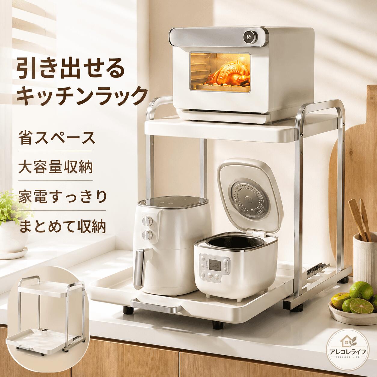 楽天市場】後付け 炊飯器 スライドテーブルの通販