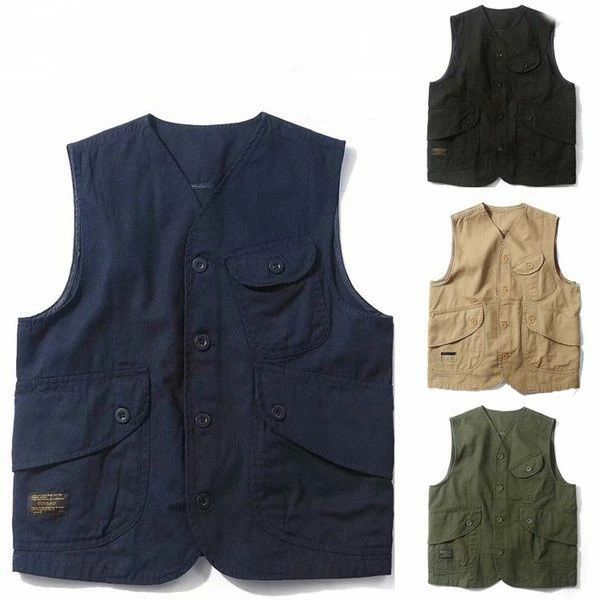 ジレー メンズチョッキ 2020 パッチワーク 机能 トロなアウトドア 新作 春夏 メンズベスト