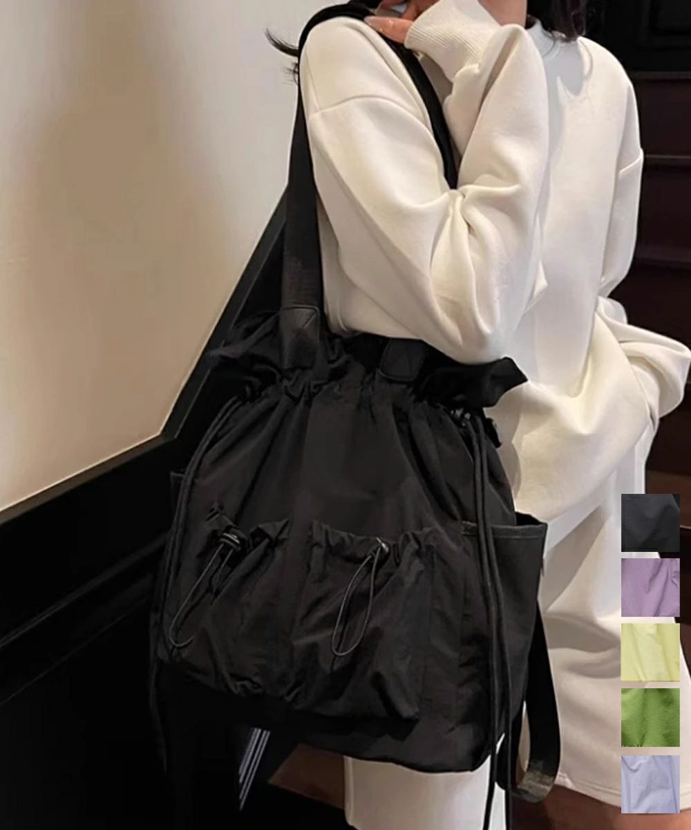 可愛い 黒リュック 巾着リュック 旅行 トートバッグ 2WAY リュックサック デイリーバッグ軽い