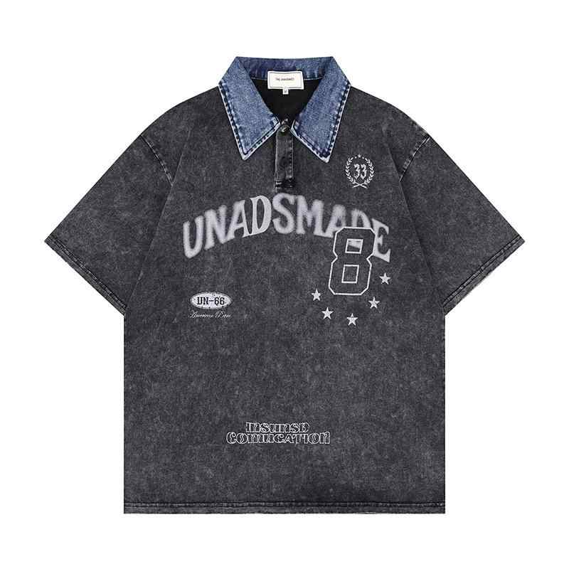 ・カテゴリ: Tシャツ・スタイル: アメリカンレトロ・シーン: カジュアル・対象: 青少年、成人・性別: メンズ・主な素材: 綿51%〜70%混紡・機能: 防シワ、抗菌、耐摩耗、防汚、吸湿速乾、高色堅牢度・デザイン: プルオーバー・ネックライン: クルーネック・袖丈: 半袖・袖タイプ: ドロップショルダー・シルエット: ルーズフィット・厚さ: 普通・柄: アルファベット、抽象デザイン・加工: プリント・重さ: 約230g・カラー展開: ブラック・サイズ展開: S, M, L, XLポロシャツ メンズ アメリカンレトロ メンズファッション 豊富 L XL S M