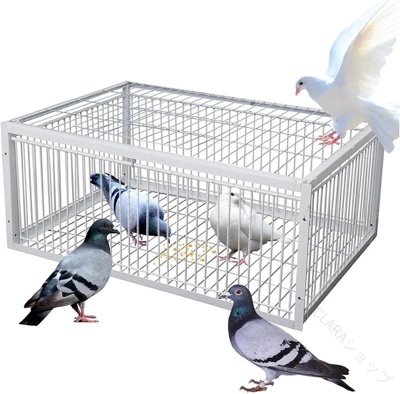 自動 鳩 捕獲器 片道 入口 付き 脱出 防止 設計 屋外 かご 捕り 籠 鳥 罠 ポータブル 4 輸入 鉄製 ケージ コレクター は 害 に