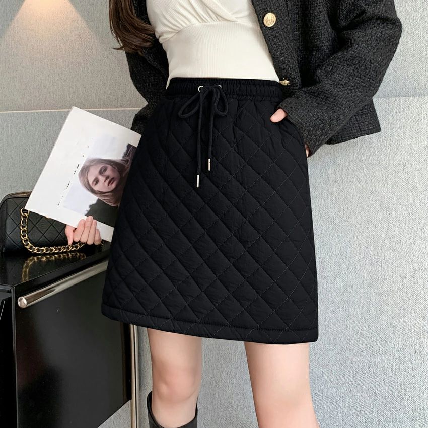 Skirts - カジュアル かわいい 中綿 防寒スカート ラップ 暖かい 美脚 レディース 防寒対策 ミニ スカート 厚手 Aライン おしゃれ 大きいサイズ あったか 防寒 保温 ラップ ショート丈 足長 アウトドア 冬 スカート 保暖