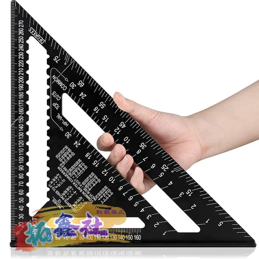三角定規 木工用 丸鋸定規 30 30cm 両面目盛り 12インチ アルミ合金 ブラック 分度器 45度ケガキ工具 大工道具 測量用品 0-90度 ケガキ工具 木材カット 穴あけ三角定規 木工用 丸鋸定規 30 30cm 両面目盛り 12インチ アルミ合金 ブラック 分度器 45度ケガキ工具 大工道具 測量用品 0-90度 ケガキ工具 木材カット 穴あけ