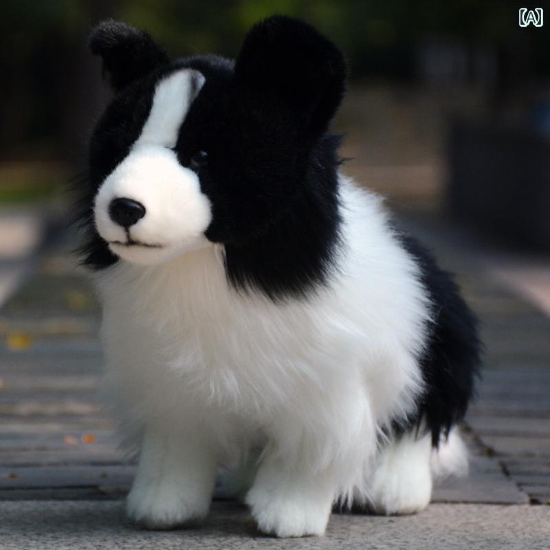 Rakuten - わんちゃん　人形　おもちゃ かわいい ボーダーコリー 人形 シミュレーション コリー ぬいぐるみ 犬 縫いぐるみ 女の子 誕生日 ギフト