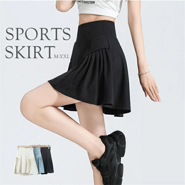 ショーツ付き 運動スカート テニスウェア スポーツスカート 運動着 レディース ランニング テニス ポケット付き ゴルフ バトミントンウェア 柔らかい 通気性 トレーニング おしゃれ テニススカート スポーツウェア