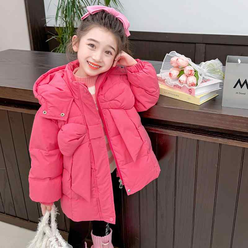 子供服 女の子 ガールズ ダウンジャケット ホワイトダックダウン フード付き 厚手 暖かい 冬 防寒 通園 通学 お出かけ アウトドア キッズ