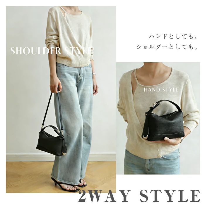 アレコレライフの上質感 通勤バッグ カジュアル 軽い ショルダーバッグ 2way バッグ オフィス レディース 柔らか 本革 上品 ビジネス ハンドバッグ ハンドバッグ 本革 レザーバッグ 軽量 おしゃれ 肩掛けバッグ 手提げバッグ 斜め掛けバッグ 大人 小さめ｜アングル3
