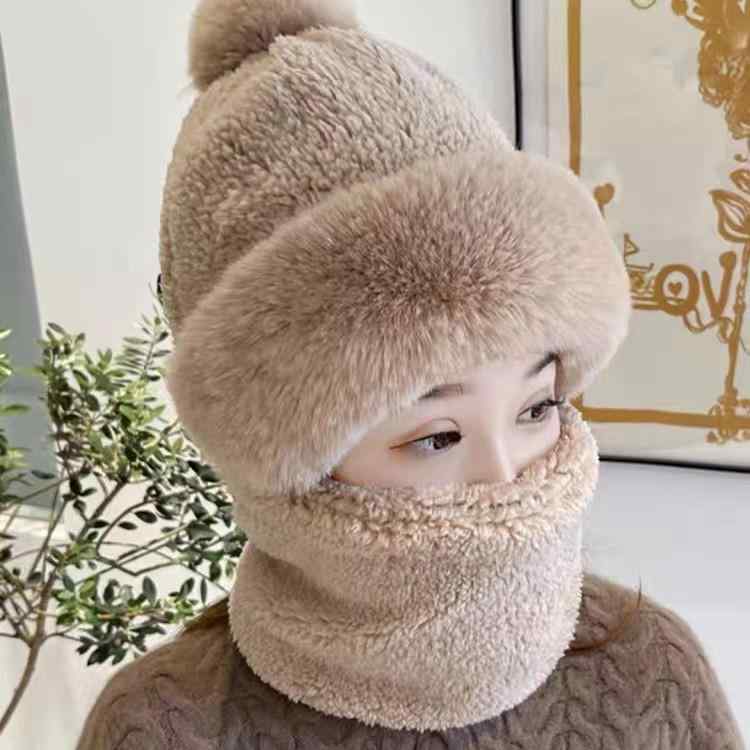 帽子 レディース 秋冬 自転車 サイクリング アウトドア 防寒 防風 フェイスマスク ネックウォーマー一体型 厚手 裏ボア フリース イヤーフラップ あったか 保温 首元まで暖かい