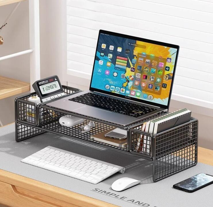 デスク収納 机上ラック モニタースタンド ラック 卓上 PCラック 机上台 【送料無料...