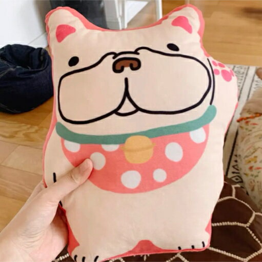 招きぶひクッション【H.M】フレンチブルドッグ　フレブルパグ　柴犬　トイプードル　小型犬　中型犬　犬服　DOGWEAR ドッグウェア フレンチブルドッグ服 犬浴衣 フレンチブルドッグクッション 3