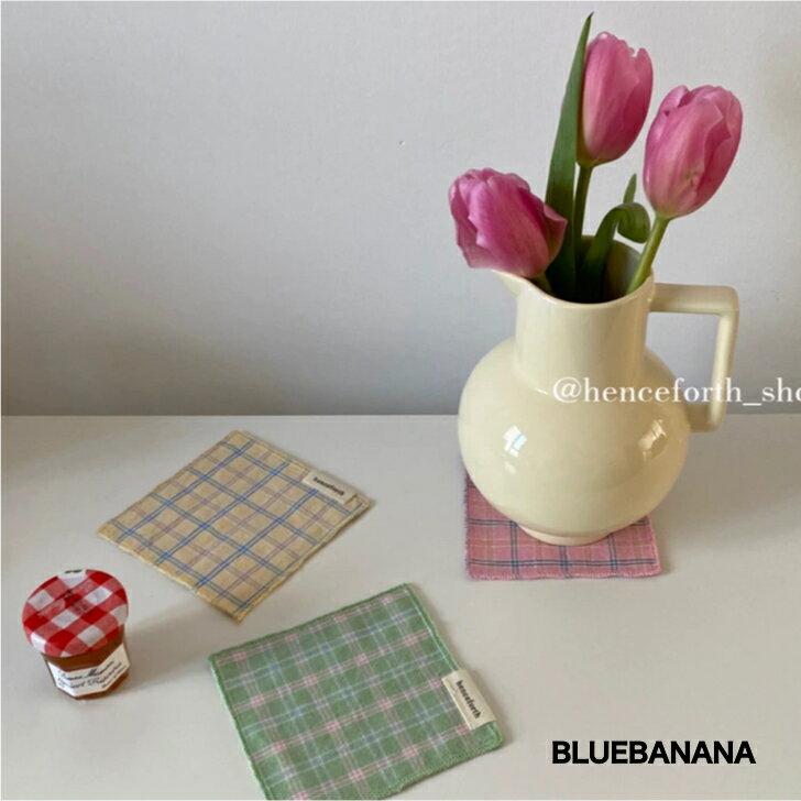 チェック柄コースター　インテリア雑貨 インテリア小物 カフェグラス 韓国カフェ風 お家カフェ韓国雑貨 カフェ風 韓国インテリアのサムネイル