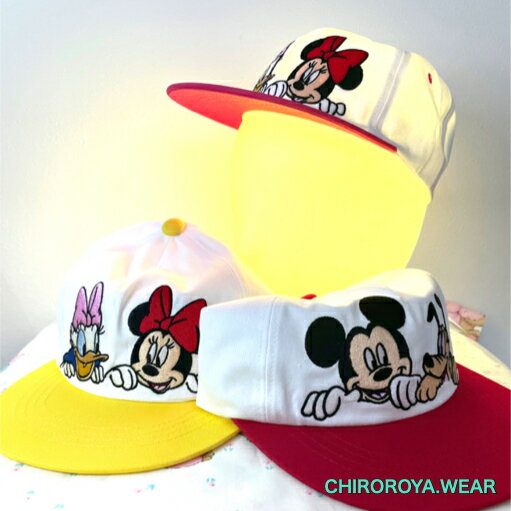 【即納】ミッキーフレンズ×カラーキャップ 4COLOR ディズニー　ディズニーコーデ
