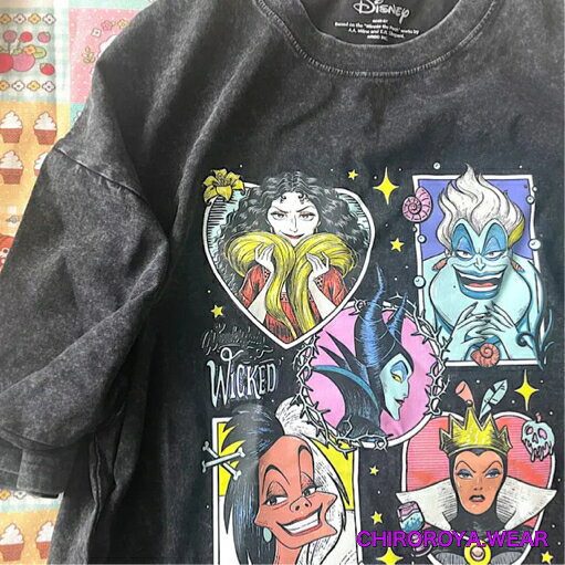 Rakuten - 【14日ほどで発送】ヴィランズヴィンテージ加工Tシャツ ライセンス商品 ディズニー