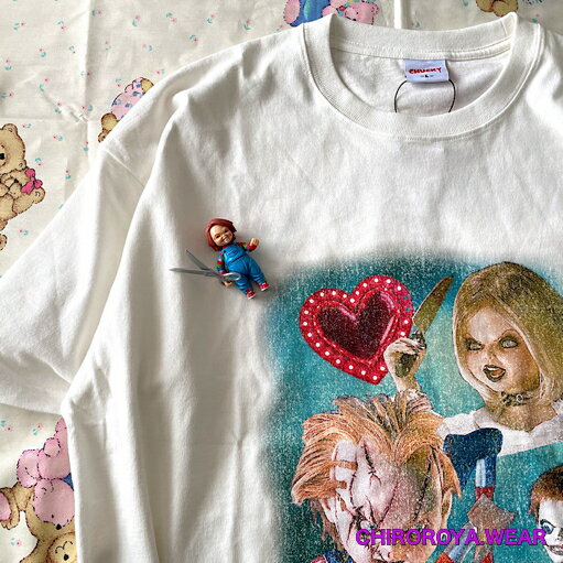 Rakuten - 【即納】【CHUCKY】ファミリーTシャツ チャイルドプレイ　チャッキー　映画Tシャツ　ムービーTシャツ