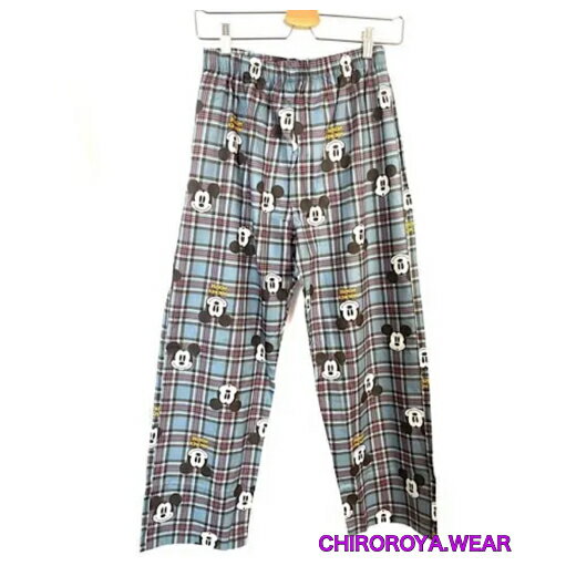 【予約】ミッキールームウェア チェック柄パンツ　ディズニー　ミッキー