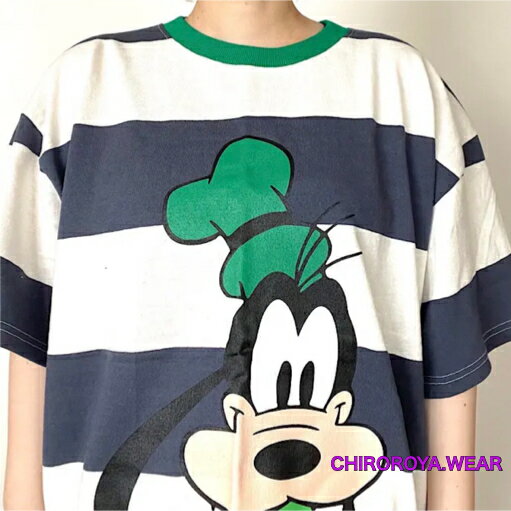 Rakuten - 【即納】グーフィー×太ボーダー厚手Tシャツ goofy ディズニー