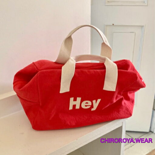 Rakuten - 【20-30日ほどで発送】Heyロゴトートバッグ 5Color