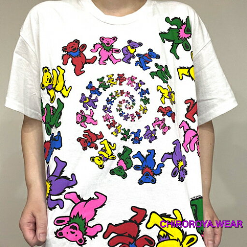 Rakuten - 【即納】グレイトフル・デッド 　Grateful Dead　GD SPIRAL S/S TEE Tシャツ ロックT　デッドベア　バンドTシャツ