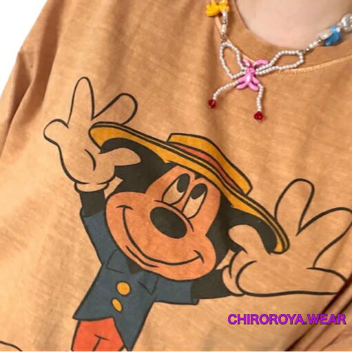 Rakuten - 【20日ほどで発送】ハットミッキー×ピグメントTシャツ 2color ディズニー　ミッキー
