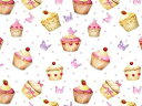 白磁用転写紙 フェアリーケーキ / 女の子 ハート バレンタイン スイーツ いちご ストロベリー さくらんぼ チェリー 蝶々チョウ カップケーキ お誕生日 プレ...