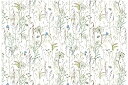 白磁用転写紙Q 新入荷!9120ビューティフルワイルドフラワーズ / 野原 野草 花柄 flower 青い蝶々 バタフライ フローラル 花束 エレガント 春 繊...