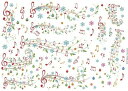 白磁用転写紙Q 9015ウィンターコンチェルト / クリスマス Xmas プレゼント 音符 音楽 楽譜 ミュージック ピアノ 冬q0