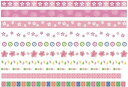 白磁用転写紙Q 9028桜ボーダー / ひな人形 雛人形 ひなまつり ひな祭り おひなさま お雛様 桃の節句 和柄 和風 日本 桜 春 女の子 お正月 和食器 ...