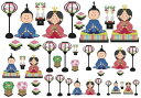 白磁用転写紙Q 9030ひな人形 / ひなまつり ひな祭り おひなさま お雛様 桃の節句 和柄 和風 日本 桜 春 女の子q0