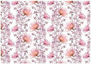 白磁用転写紙Q 9035アルハンブラの思い出 / シースルー 花柄 flower フラワー プレゼント ピンク 赤 レッドq0