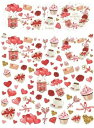 白磁用転写紙Q 9051ハッピーバレンタイン / デー Valentineday プレゼント ハート 和柄 りぼん リボン ひなまつり ピンク 赤 レッドq0