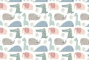 白磁用転写紙Q 9061ナーサリーアニマルズ / ワニ サイ くじら クジラ ゾウ ぞう キリン 風船バルーン 子供用食器 動物アニマル キッズ 北欧風カフェq...