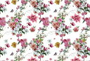 白磁用転写紙Q 9063タッチオブザスプリング / 春 蝶々 チョウ butterfly バラ 薔薇 ローズ rose 花柄 flower フラワー プレゼント...