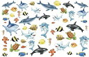 白磁用転写紙Q 9067シーストーリー / 海の生き物 sea 魚fishフィッシュ イルカ 亀カメ サンゴ サメ シャチq0