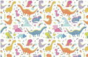 白磁用転写紙Q 9079 恐竜パステル / dinosaur 子供用食器 キッズ男の子 きょうりゅう 恐竜 怪獣 ティラノサウルス 化石 トリケラトプス ザウル...