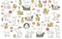 白磁用転写紙Q 新入荷!9107ジョイフルバニー&ダック / ハート うさぎ 北欧風 カフェ 兎 干支 2023 ウサギ 兔年 卯 ラビット rabbit 可愛...