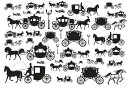 【転写紙】馬車(黒)☆A3サイズをカットしてお届けします☆