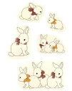 【転写紙】和うさぎA(5ピース) / 兎 干支 2023 ウサギ 兔年 卯 ラビット rabbit 着物帯 ひな人形 雛人形 ひなまつり ひな祭り おひなさま 桃の節句 和柄 和風日本 春 女の子 金色 雲母金 gold お重 お茶碗 縁起物 お正月 シール シート