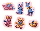 【転写紙】ドリーミングアニマルズ(大)6ピース