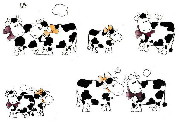 【転写紙】ハッピーカウ 5ピース