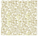 白磁用転写紙NR 13412スパイラル(ブライトゴールド)/ 金色 golden 本金 うずまき柄 渦巻き